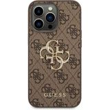 Guess 4G Big Metal Logo iPhone 14 Pro Max Hybrid Case - Bruin