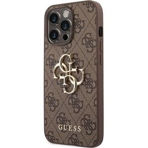 Guess 4G Big Metal Logo iPhone 14 Pro Max Hybrid Case - Bruin