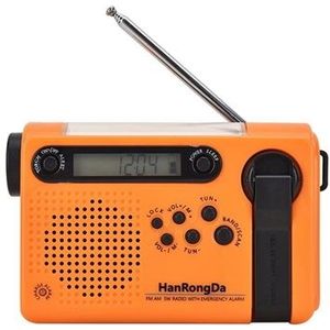 HanRongDa HRD-900 Campingradio met Zaklamp en SOS Alarm - Oranje