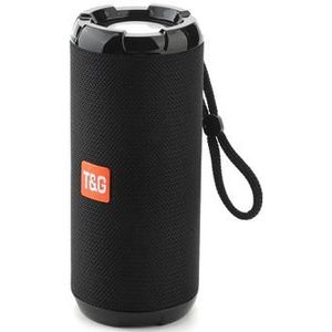 T&G TG621 Draagbare TWS Bluetooth Luidspreker TF Kaart FM Buiten Waterdichte Draadloze Subwoofer (CE gecertificeerd) - Zwart