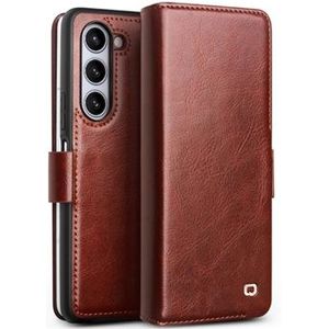 Samsung Galaxy Z Fold5 Qialino Classic Wallet Leren Hoesje - Donkerbruin