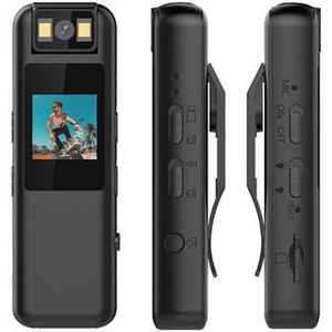 LK2315 HD Sport DV Camera / Mini Bodycam met 180 Draaibare Lens - Zwart