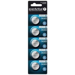 EverActive CR2032 3V Lithium Knoopcel Batterij 2032 DL2032 - 5 stuks
