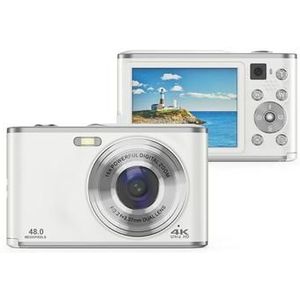 DC306L-AF Digitale camera met twee lenzen voor en achter autofocus 16X zoom voor vloggende tieners - Wit