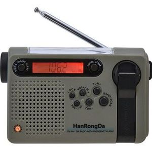 HanRongDa HRD-900 Campingradio met Zaklamp en SOS Alarm - Oranje