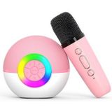 T97 Kinder Karaoke Microfoon met Bluetooth Luidspreker & Subwoofer - Roze