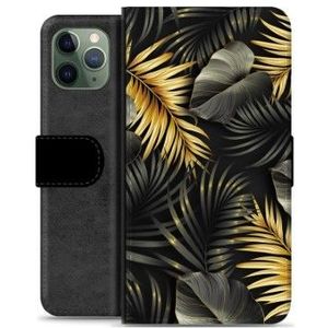 iPhone 11 Pro Premium Portemonnee Hoesje - Gouden Bladeren