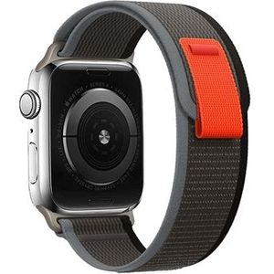 Tech-Protect Apple Watch Ultra 2/Ultra/9/8/SE (2022)/7/SE/6/5/4/3/2/1 Nylon Riem - 49mm/45mm/44mm/42mm - Zwart