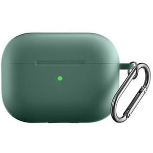 AirPods Pro 2 siliconen hoesje met karabijnhaak - Groen