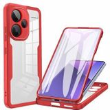 Xiaomi Redmi Note 13 Pro+ 360 Protection Series Hoesje - Rood / Doorzichtig