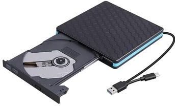 Slank extern DVD-station - USB-C / USB-A