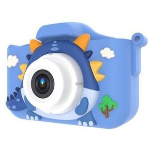 X12S Schattige Draak Kindercamera met 32GB Geheugenkaart - Blauw