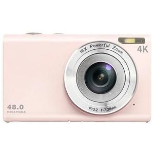 DC402-AF 4K Kids 48MP Digitale Camera Auto Focus 16X Digitale Zoom Vlogging Camera voor Tieners - Licht Roze