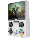 X6 HD 3,5-inch scherm Handheld Game Console Ingebouwde Video Games Machine met Dual Joystick Ontwerp - Wit