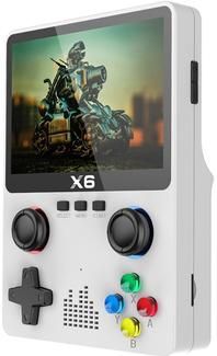 X6 HD 3,5-inch scherm Handheld Game Console Ingebouwde Video Games Machine met Dual Joystick Ontwerp - Wit