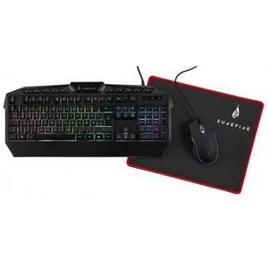 Surefire KingPin Gaming Combo Set (QWERTZ/7-Button RGB/Mouse Pad)