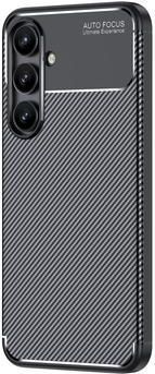 Samsung Galaxy S24 FE Beetle Koolstofvezel TPU Hoesje - Zwart