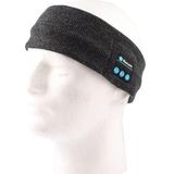 Gebreide Bluetooth-hoofdband voor sport, handsfree bellen - donkergrijs