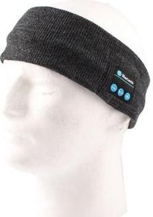 Gebreide Bluetooth-hoofdband voor sport, handsfree bellen - donkergrijs