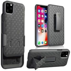 iPhone 11 Hybrid Case met Riemclip - Zwart