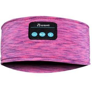Bluetooth Hoofdband Draadloze Muziek Oortelefoon Slaap Earbud HD Stereo Luidspreker voor Slapen, Workout, Joggen, Yoga - Rose