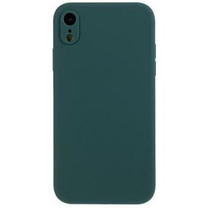 iPhone XR Siliconen Hoesje - Flexibel en Mat - Donkergroen