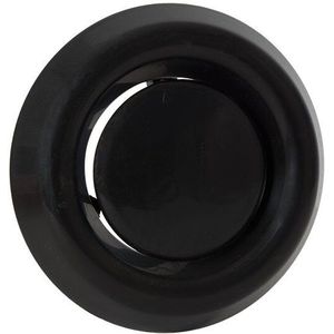 Kunststof luchtventiel - afvoer - Ø125mm - zwart