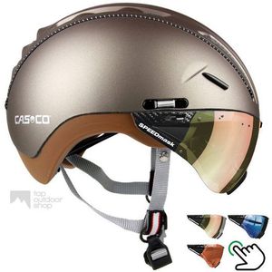 Casco Roadster Olive e bike helm + carbonic multilayer vizier (keus uit 3) - Gratis montage!