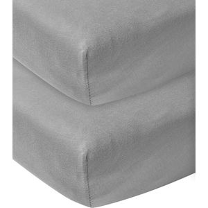 Meyco Spannbetttuch Jersey 2St 60X120 Grau