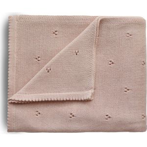 Mushie Wiegedecke Pointelle Blush