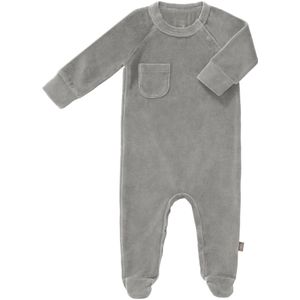 Fresk Baby Schlafanzug Velours mit Fuß Paloma Grau