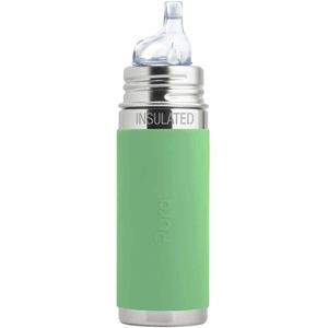 Pura Thermosflasche Edelstahl 260 ml AusgießerSchnuller Moosgummihülle