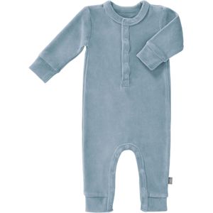 Fresk Baby Pyjamas Velours Blau Nebel