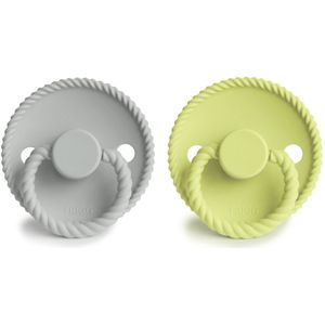 Frigg Schnuller Seil Größe 1 Silbergrau/Matcha Silikon 2er-Pack