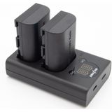 ChiliPower LP-E6N USB Duo Kit geschikt voor Canon - Camera accu set, 2 accu's en dubbellader