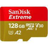 SanDisk Extreme MicroSDXC 128GB U3 V30 A2 160MB/s GN6AA Adapter