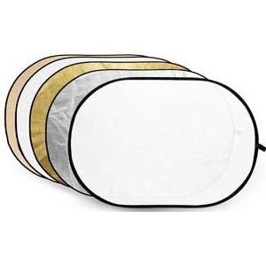 Godox reflectieschermen 5-in-1 Gold, Silver, Soft Gold, White, Translucent - 80x120cm