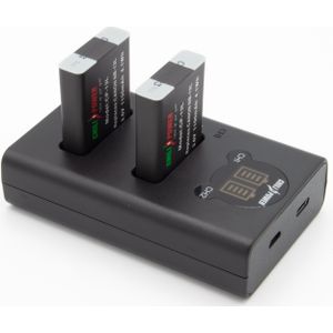 ChiliPower NB-13L USB Duo Kit geschikt voor Canon - Camera accu set, 2 accu's en dubbellader