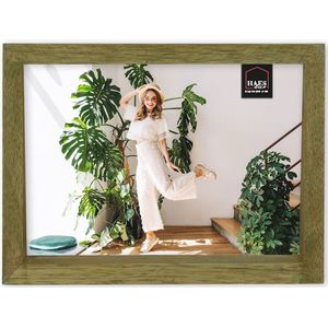 Haes Deco Houten Fotolijst Almeria in rustiek bruin voor 1 foto 15x10 cm liggend/horizontaal (formaat 16,3 x 11,3 cm) - SP11615
