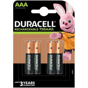 4 x AAA Duracell oplaadbare batterijen - Stays Charged