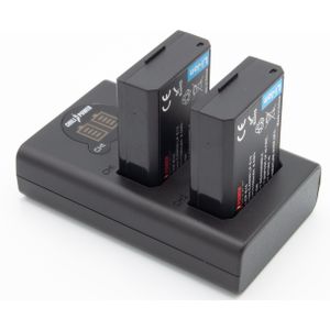 ChiliPower LP-E10 USB Duo Kit geschikt voor Canon - Camera accu set, 2 accu's en dubbellader