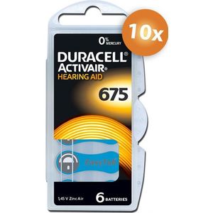 Duracell gehoorapparaat batterijen - Type 675 - 10 x 6 stuks
