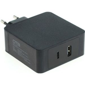 USB Dual netadapter - USB-C en USB - ondersteunt USB-PD (Power Delivery) - 57W
