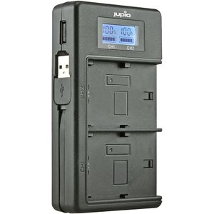 Jupio USB Duo Oplader met LCD voor Nikon EN-EL15, EN-EL15B en EN-EL15C - Met Powerbank functie
