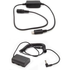 Dummy accu USB-C adapterset accutype Panasonic DMW-BLF19E