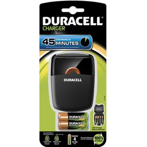Duracell 45 minuten Snellader + 4 batterijen (2xAA + 2xAAA)
