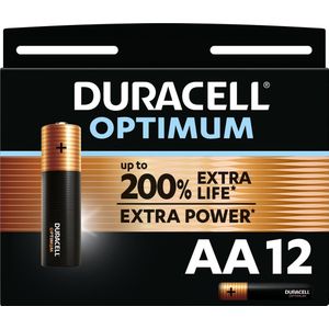 Duracell Optimum - Alkaline AA batterijen - Extra Power - 12 stuks