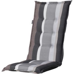 Tuinkussen hoge rug - Stripe grey