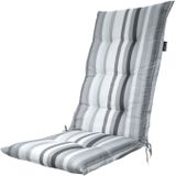 Tuinkussen hoge rug - Righe grey