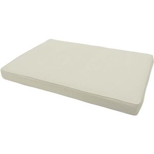 Loungekussen pallet 120x80cm carré - Canvas eco beige (waterafstotend)